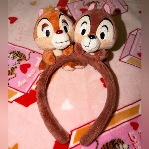 Tokyo Disney Resort Chip & Dale Plush Headband Brown Ears Cosplay Costume